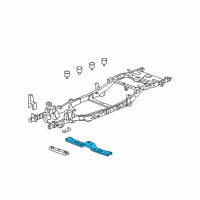 OEM Chevrolet Transmission Crossmember Diagram - 15076525