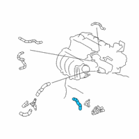 OEM 2021 Toyota Highlander By-Pass Hose Diagram - 16267-25020