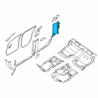 OEM 2010 Nissan Frontier Garnish-Back Pillar, Lower RH Diagram - 76938-EA003