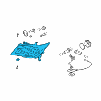 OEM Acura MDX Right Headlight Diagram - 33101-STX-A21