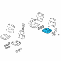 OEM 1998 Honda CR-V Pad & Frame, Left Front Seat Cushion Diagram - 81532-S10-G02