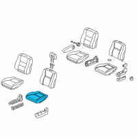 OEM 1997 Honda CR-V Pad & Frame, Right Front Seat Cushion Diagram - 81132-S10-J01