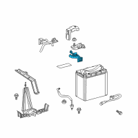 OEM 2010 Toyota Prius Holder, Battery CURR Diagram - 28859-37020