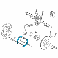 OEM 2005 Nissan Quest Shoe Set-Parking Brake Diagram - D4060-CA01A