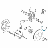 OEM Infiniti Hose Assembly-Brake, Rear LH Diagram - 46211-1MM2A