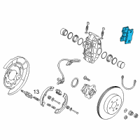 OEM 2014 Infiniti QX70 Rear Disc Brake Pad Kit Diagram - D4060-JL00J