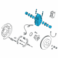 OEM Infiniti M37 CALIPER Assembly-Rear RH, W/O Pads Or SHIMS Diagram - 44001-JL02A