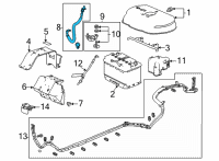 OEM Acura Cable Assembly Diagram - 32600-TGV-A00
