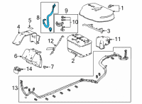 OEM 2022 Acura TLX Cable Assembly Diagram - 32600-TGV-A00