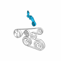 OEM 2000 Toyota MR2 Spyder Serpentine Tensioner Diagram - 16620-0W093