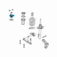 OEM 2019 Acura MDX Rubber, Front Shock Absorber Mounting Diagram - 51670-TZ5-A04