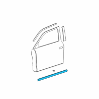 OEM Hyundai Accent Moulding Assembly-Front Door Waist Line, RH Diagram - 87722-25700-CA