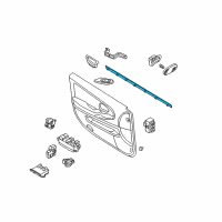 OEM 2003 Nissan Maxima Seal Assy-Front Door Inside LH Diagram - 80835-2Y000