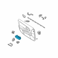 OEM Infiniti I35 Main Power Window Switch Assembly Diagram - 25401-5Y700