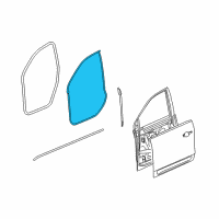 OEM Buick Enclave Door Weatherstrip Diagram - 20835394