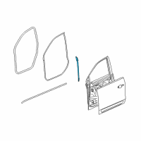OEM Buick Enclave Front Weatherstrip Diagram - 10372807