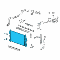 OEM Chevrolet Cruze Radiator Diagram - 13310787