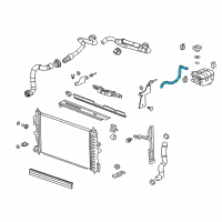 OEM 2015 Chevrolet Cruze Hose Asm-Radiator Surge Tank Overflow Diagram - 23116445