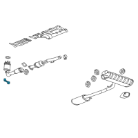 OEM 2011 Chevrolet Equinox Converter & Pipe Bracket Diagram - 23471501