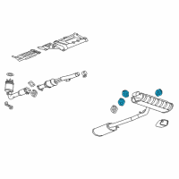 OEM 2011 Chevrolet Equinox Muffler W/Tailpipe Insulator Diagram - 25801019