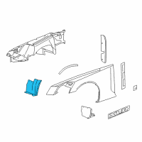 OEM 2008 Cadillac XLR Fender Liner Diagram - 15284660