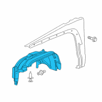 OEM 2007 Hummer H3 Liner, Front Wheelhouse Diagram - 25901289