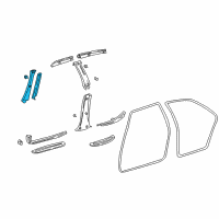 OEM 2003 Lexus GS430 Garnish, Front Pillar, LH Diagram - 62212-30420-A0