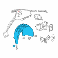 OEM 2020 Chevrolet Malibu Wheelhouse Liner Diagram - 84005051