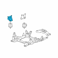 OEM 2009 Cadillac STS Mount Bracket Diagram - 15936700