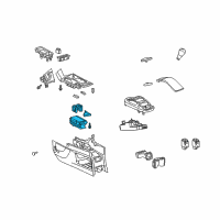 OEM 2011 Lexus RX350 Console Cup Holder Box Sub-Assembly Diagram - 58803-0E010-E0