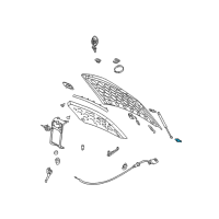 OEM 2003 Oldsmobile Aurora Stud, Hood Open Asst Rod Diagram - 25654985