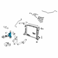 OEM 2005 Ford Thunderbird Water Outlet Diagram - 3W4Z-8592-AA