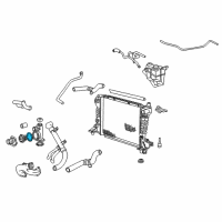 OEM Lincoln LS Thermostat Gasket Diagram - 2W9Z-8590-AB