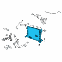 OEM 2000 Lincoln LS Radiator Diagram - H2MZ-8005-AA