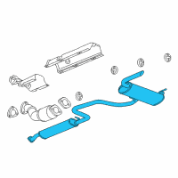 OEM 2008 Chevrolet Malibu Muffler & Pipe Diagram - 25908494