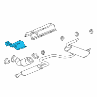 OEM 2008 Chevrolet Malibu Exhaust Heat Shield Diagram - 22776055