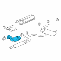 OEM 2010 Chevrolet Malibu Converter & Pipe Diagram - 15780520