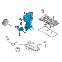 OEM 2014 Kia Forte Cover Assembly-Timing Chain Diagram - 213502E030