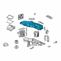 OEM 2002 Chevrolet Tahoe Case, Heater & A/C Evaporator & Blower Upper Diagram - 52474944