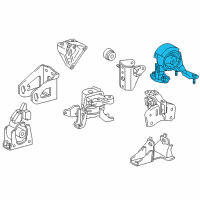 OEM Lexus CT200h INSULATOR, Engine Mounting Diagram - 12371-37360