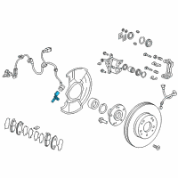 OEM 2019 Honda Civic Sensor Assembly, Left Front Diagram - 57454-TGN-G01