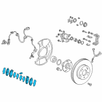 OEM 2019 Honda Civic Pad Set, Front Diagram - 45022-TX4-A02