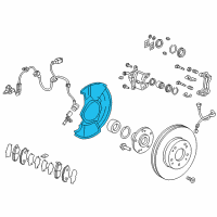 OEM 2017 Honda Civic Splash Guard, Front Diagram - 45255-TBF-A00