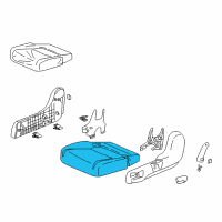 OEM 2022 Honda Odyssey Pad, Driver Side Middle Seat Cushion Diagram - 81737-THR-A01