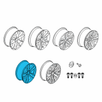 OEM 2017 BMW 330i GT xDrive Disc Wheel, Light Alloy, Spheric-Grey Diagram - 36-11-6-870-887