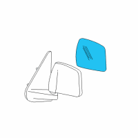 OEM Ford Ranger Mirror Glass Diagram - F57Z-17K707-K