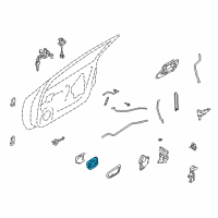 OEM 2003 Nissan Maxima Rear Interior Door Handle Assembly, Left Diagram - 80671-3Y110