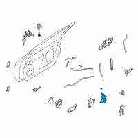 OEM 2001 Nissan Maxima Front Door Lock Assembly, Right Diagram - 80502-AA210