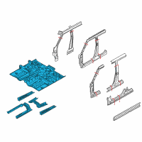 OEM Kia Soul Panel Assembly-Floor Center Diagram - 651002K400