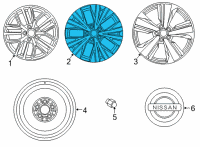 OEM Nissan Rogue Wheel-Aluminum Diagram - D0C00-6RA3A